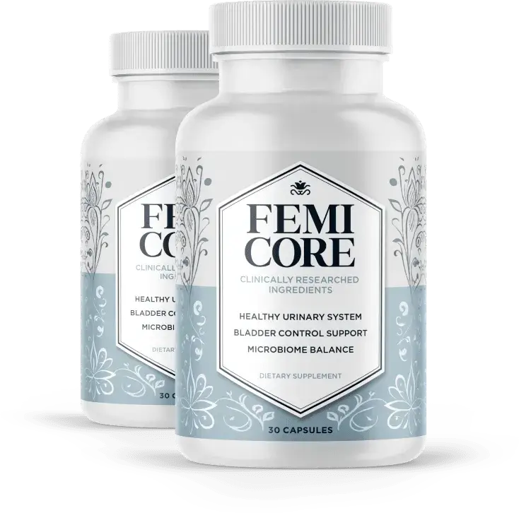 Femicore bladder support supplement — two-bottle view